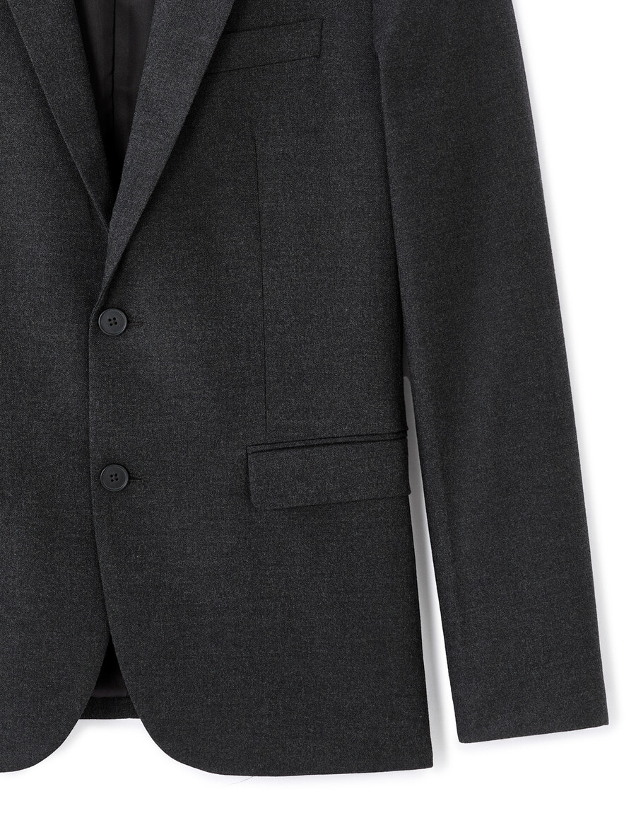 slim-fit flanell-anzugjacke