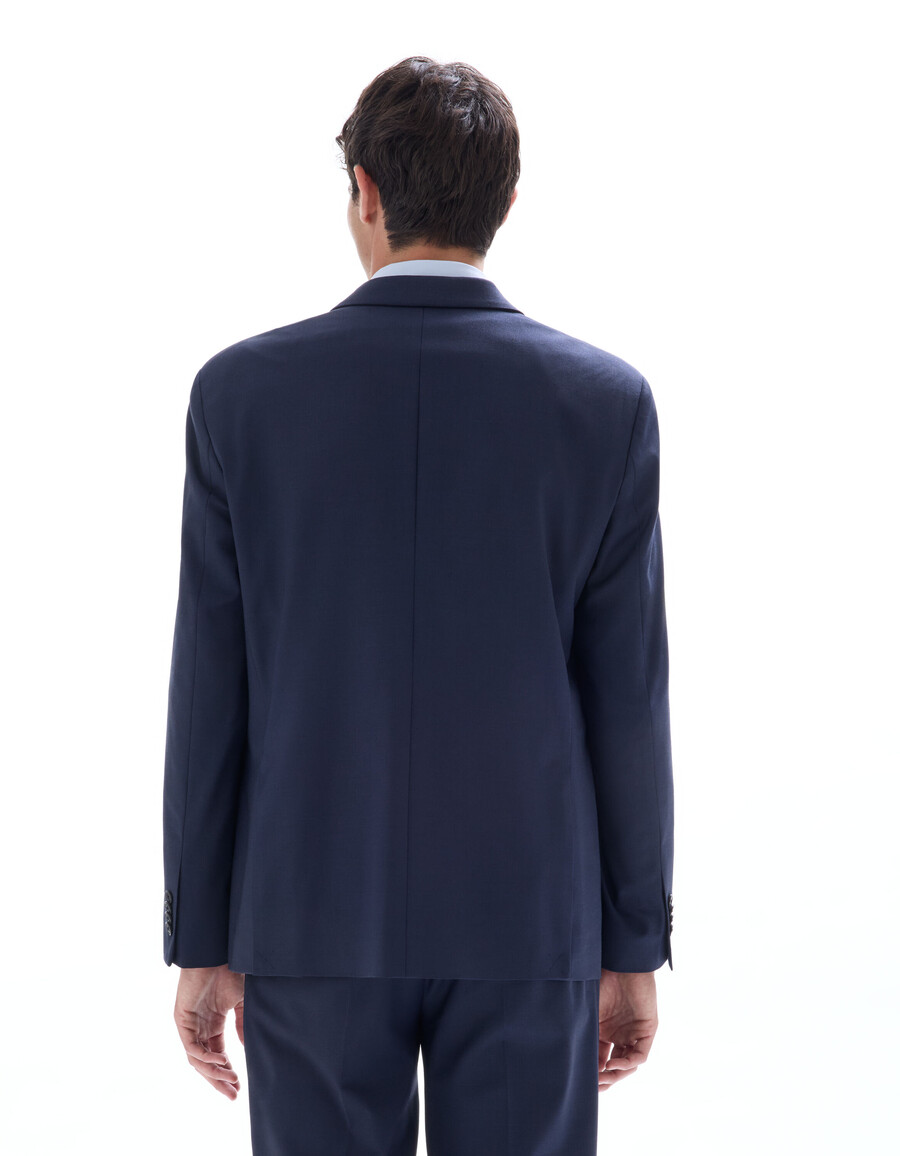 anzugjacke in regulärer passform aus wollmischung