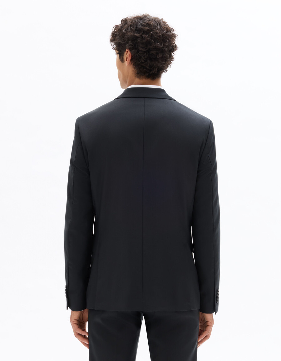 slim-fit-anzugjacke 100 wolle