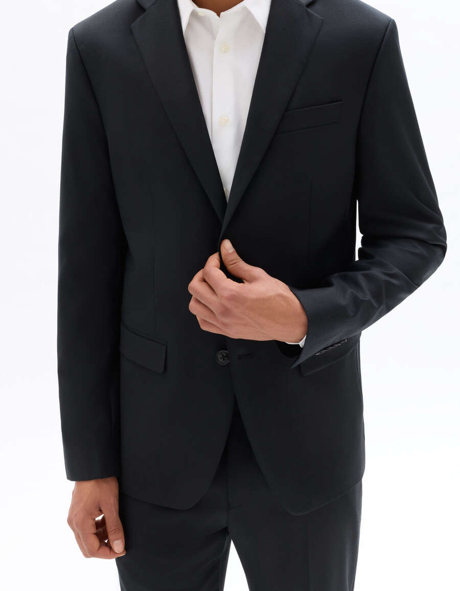 slim-fit-anzugjacke 100 wolle
