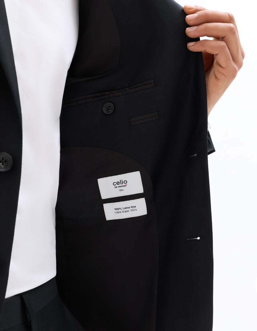 slim-fit-anzugjacke 100 wolle