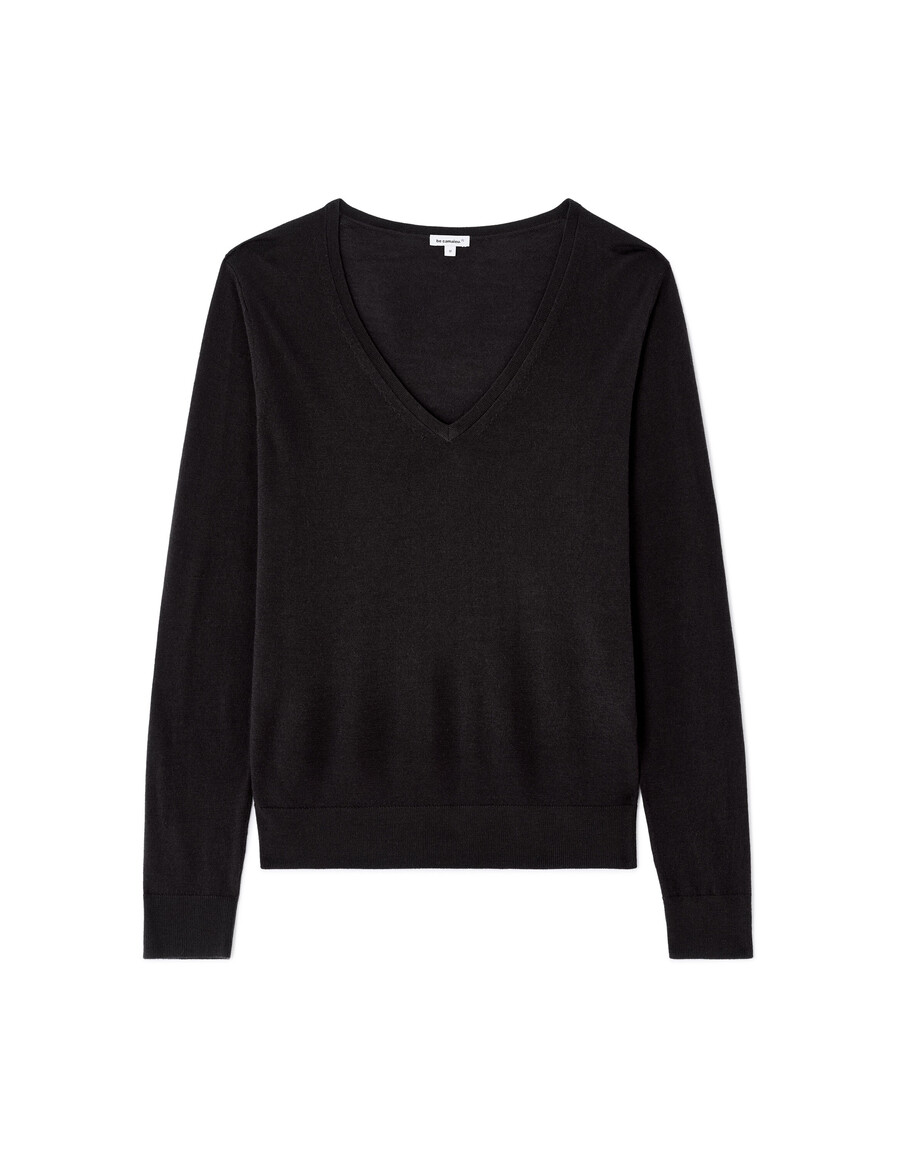 pullover mit v-ausschnitt aus 100 merinowolle