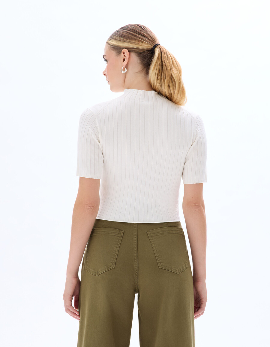 geripptes strick-crop-top