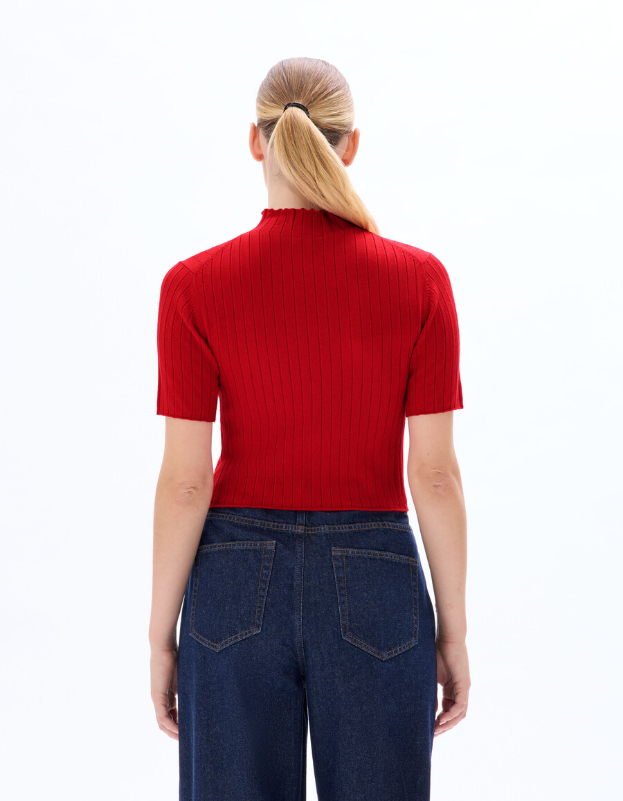 geripptes strick-crop-top