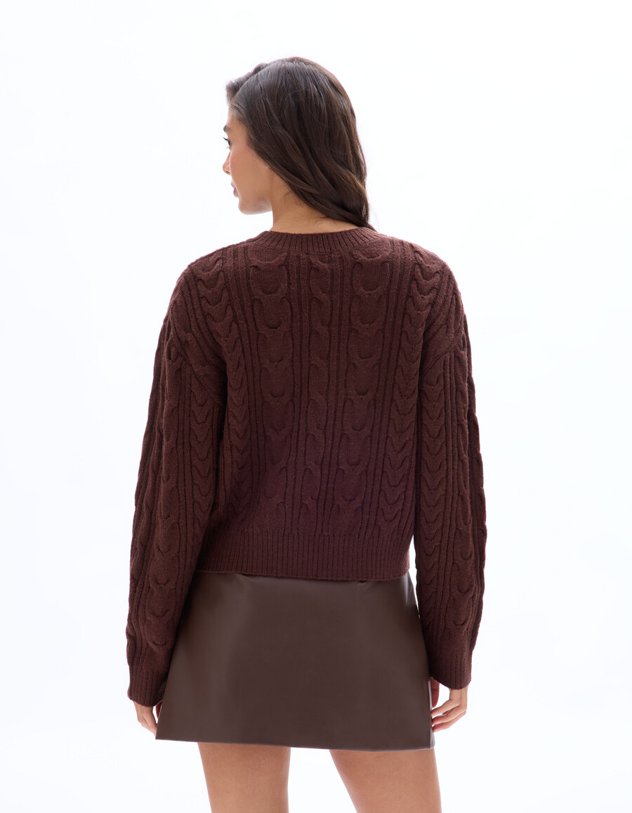 rundhals-zopfstrickpullover