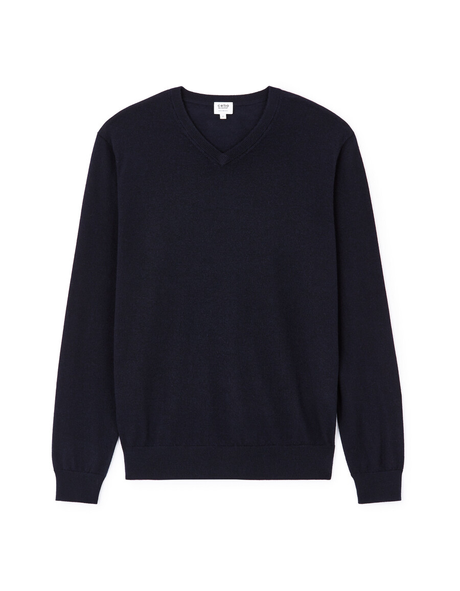 pullover mit v-ausschnitt 100 merinowolle