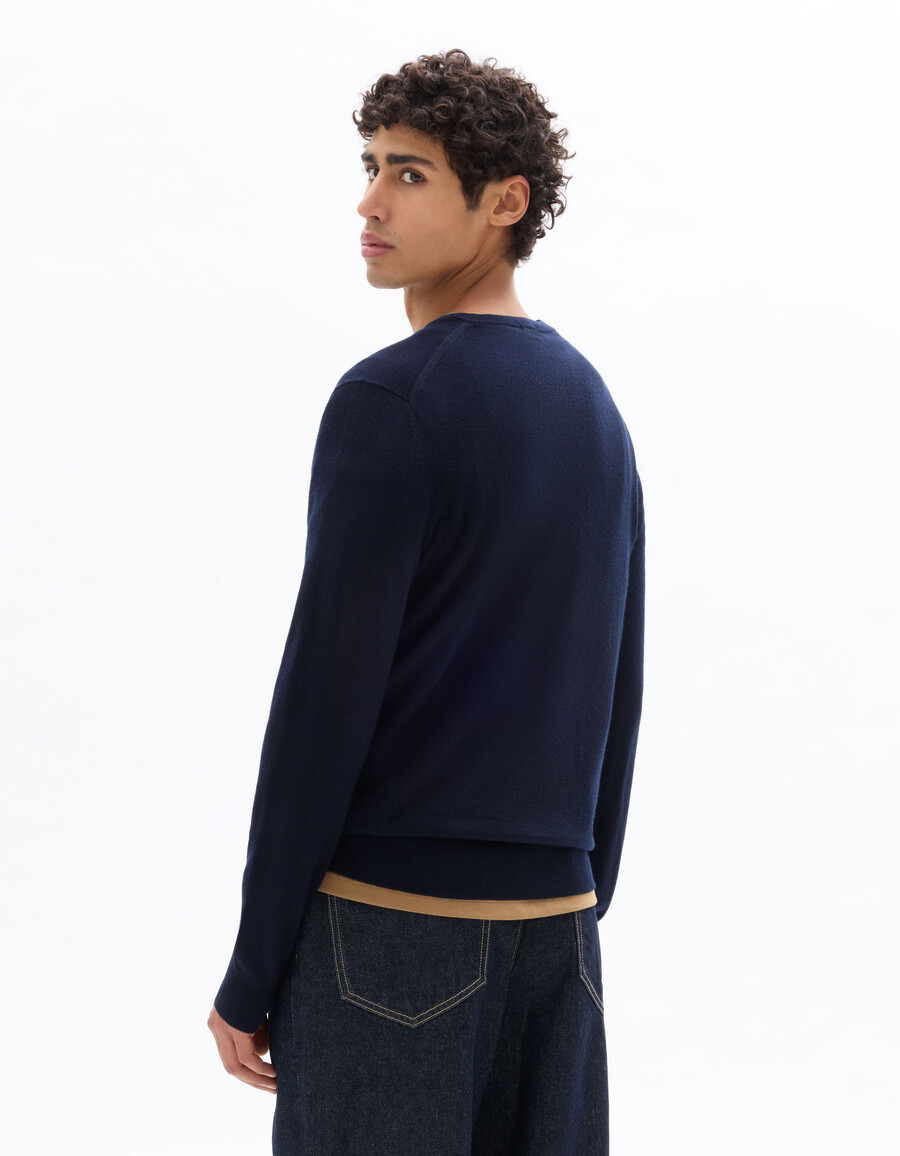 pullover mit v-ausschnitt 100 merinowolle
