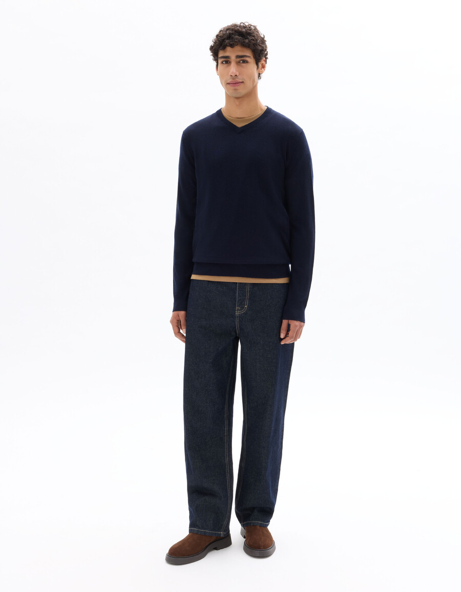 pullover mit v-ausschnitt 100 merinowolle
