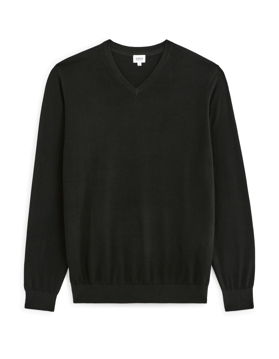 pullover mit v-ausschnitt 100 baumwolle