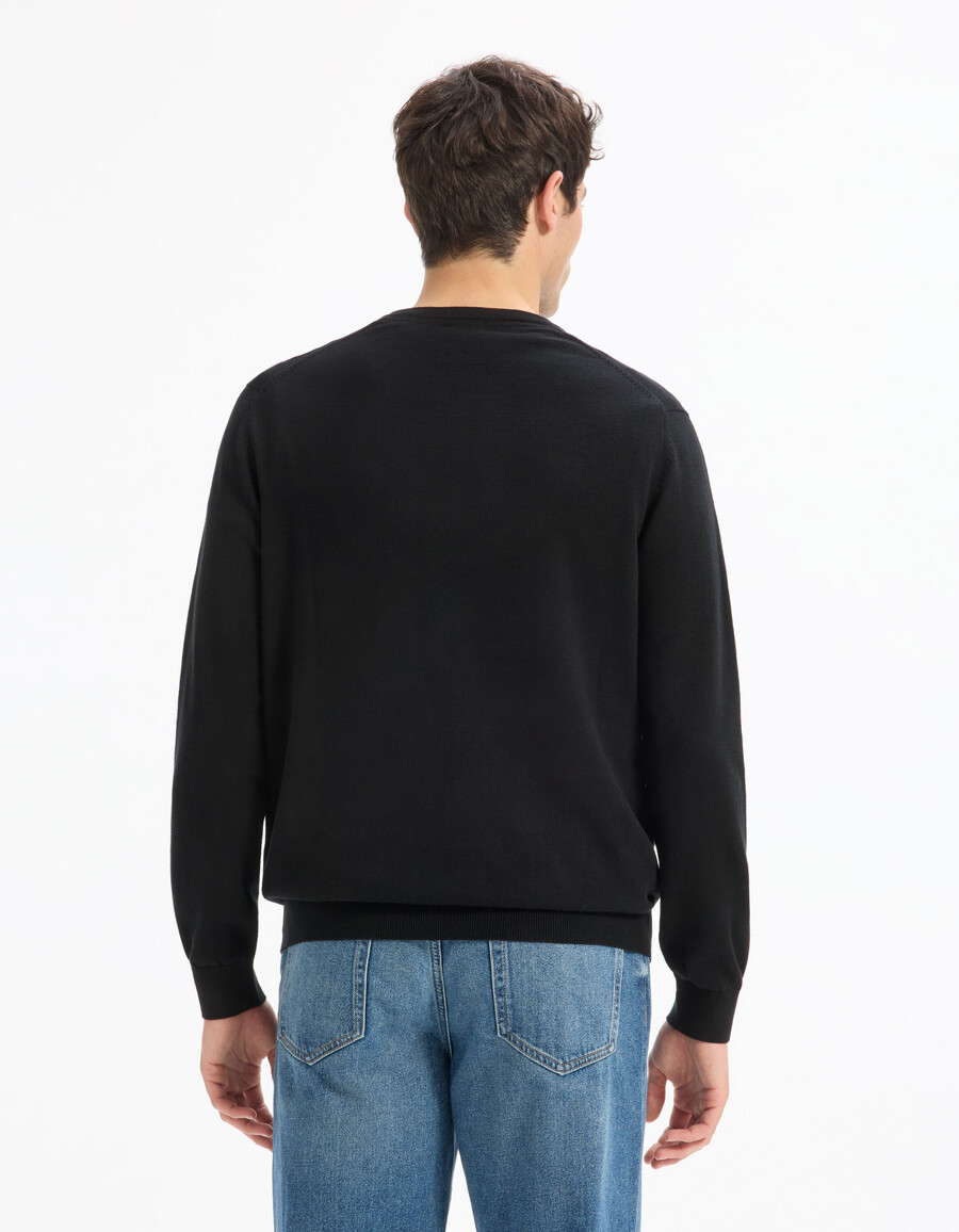 pullover mit v-ausschnitt 100 baumwolle