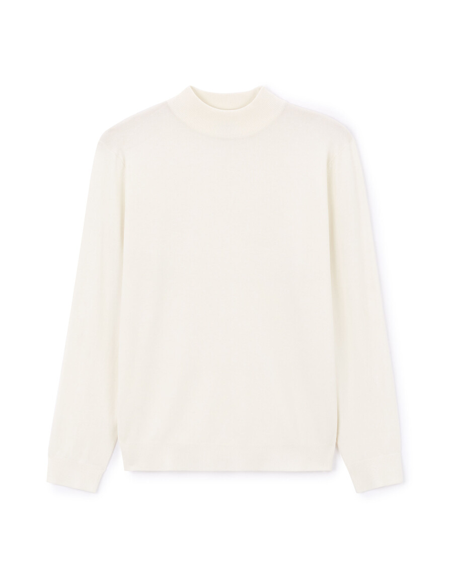 jerseypullover mit hohem kragen