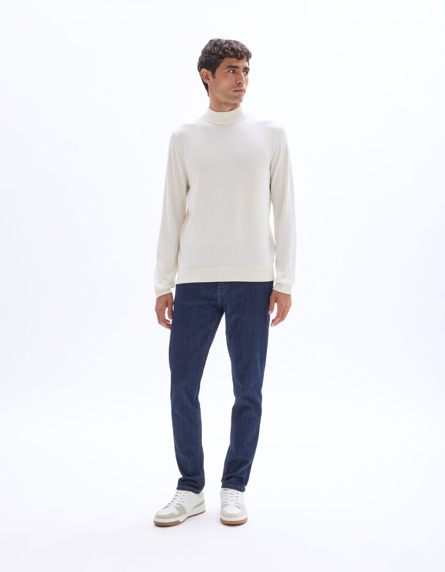 jerseypullover mit hohem kragen
