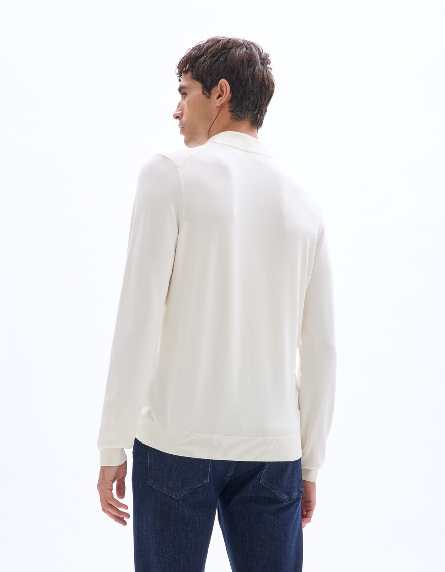 jerseypullover mit hohem kragen