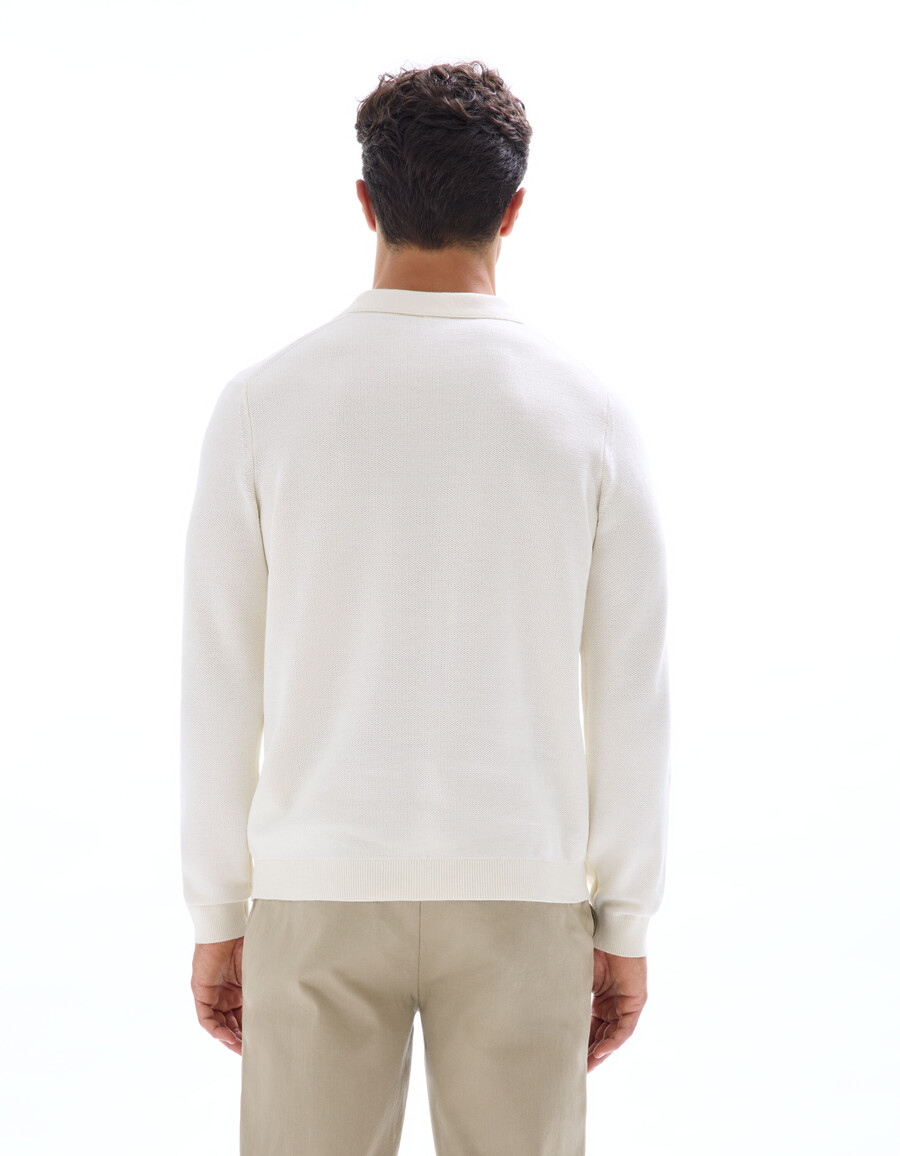 pullover mit kubanischem kragen aus 100 baumwolle