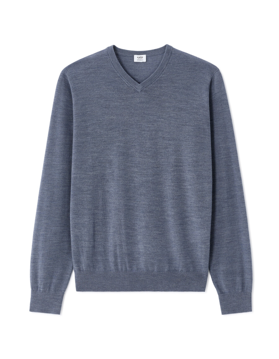 pullover mit v-ausschnitt 100 merinowolle