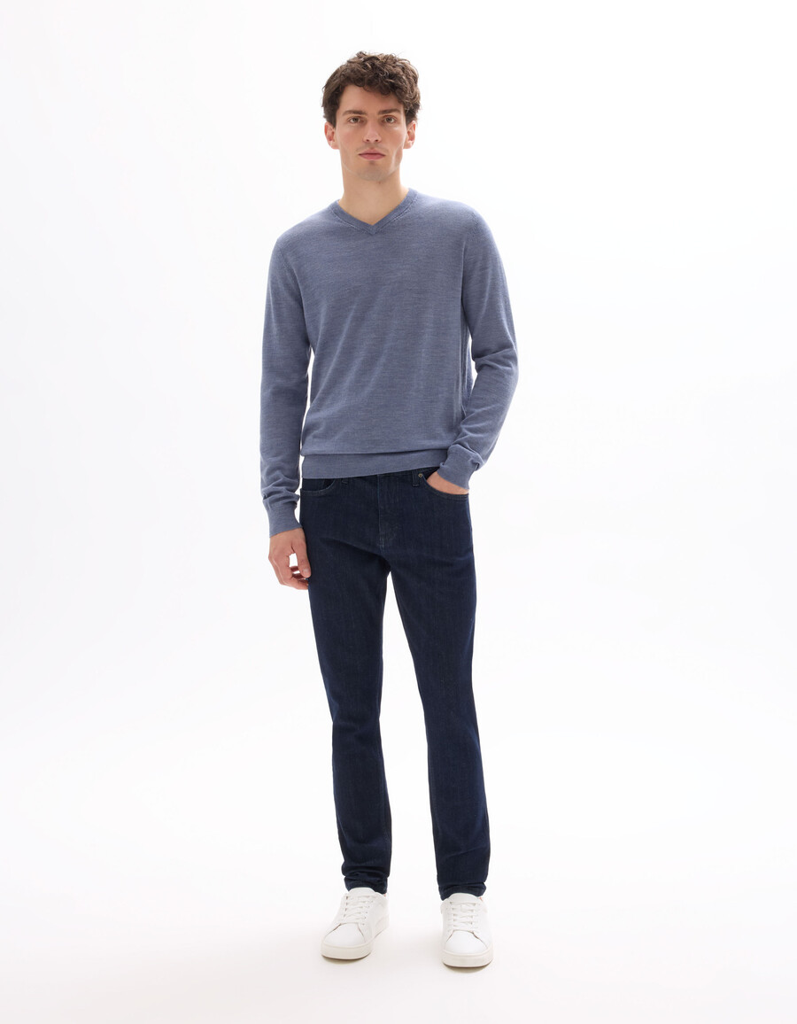 pullover mit v-ausschnitt 100 merinowolle