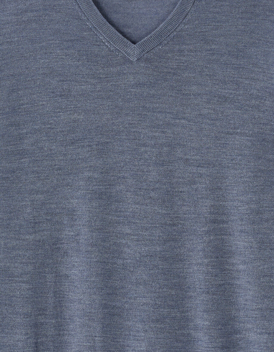pullover mit v-ausschnitt 100 merinowolle