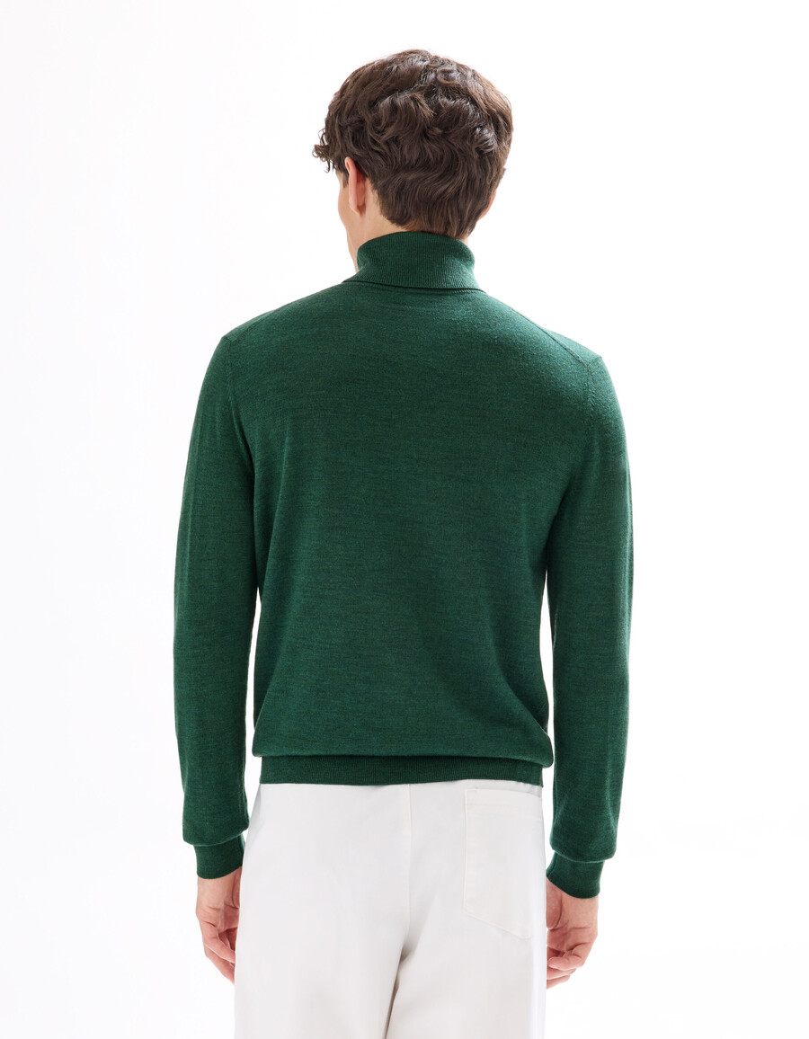 schmal geschnittener rollkragenpullover 100 merinowolle
