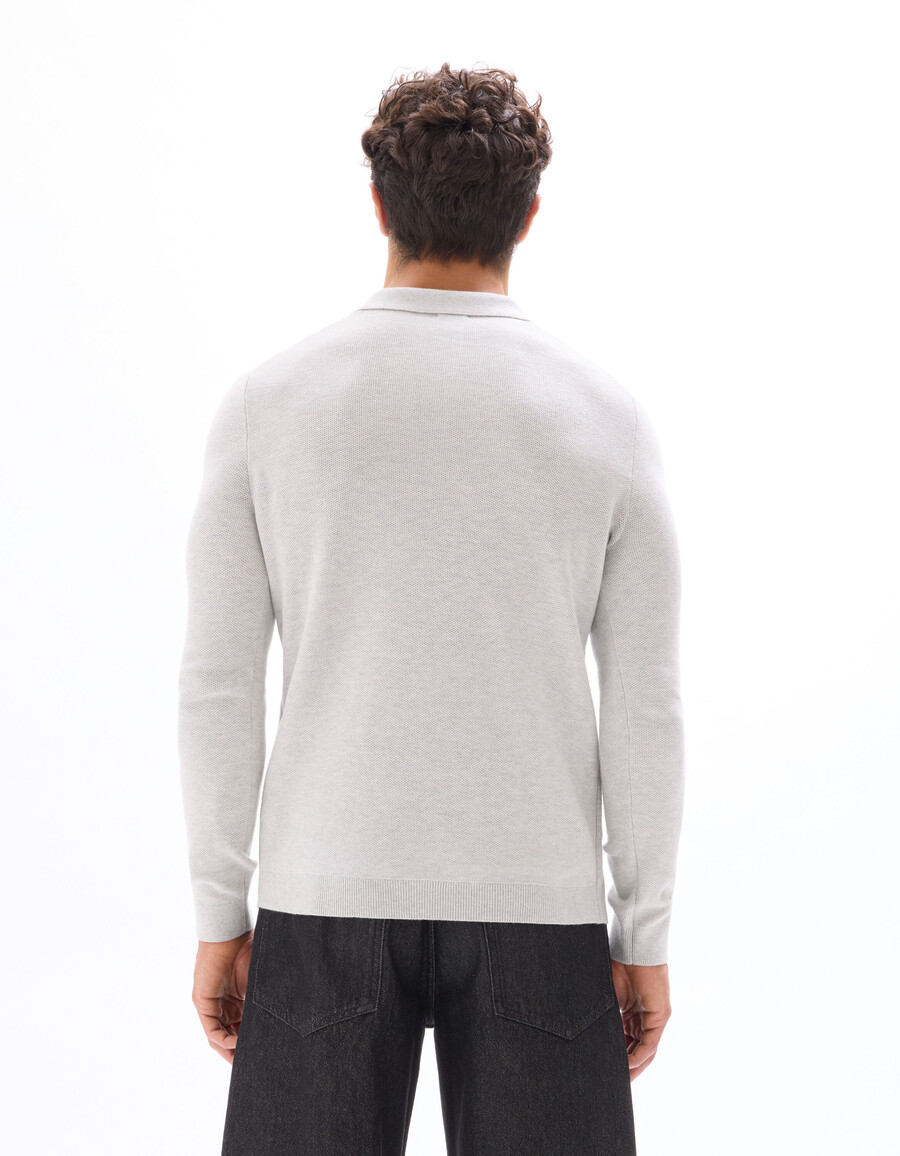 schmal geschnittener polopullover 100 baumwolle