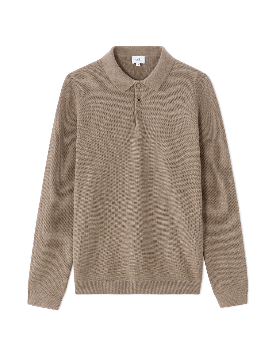 schmal geschnittener polopullover 100 baumwolle