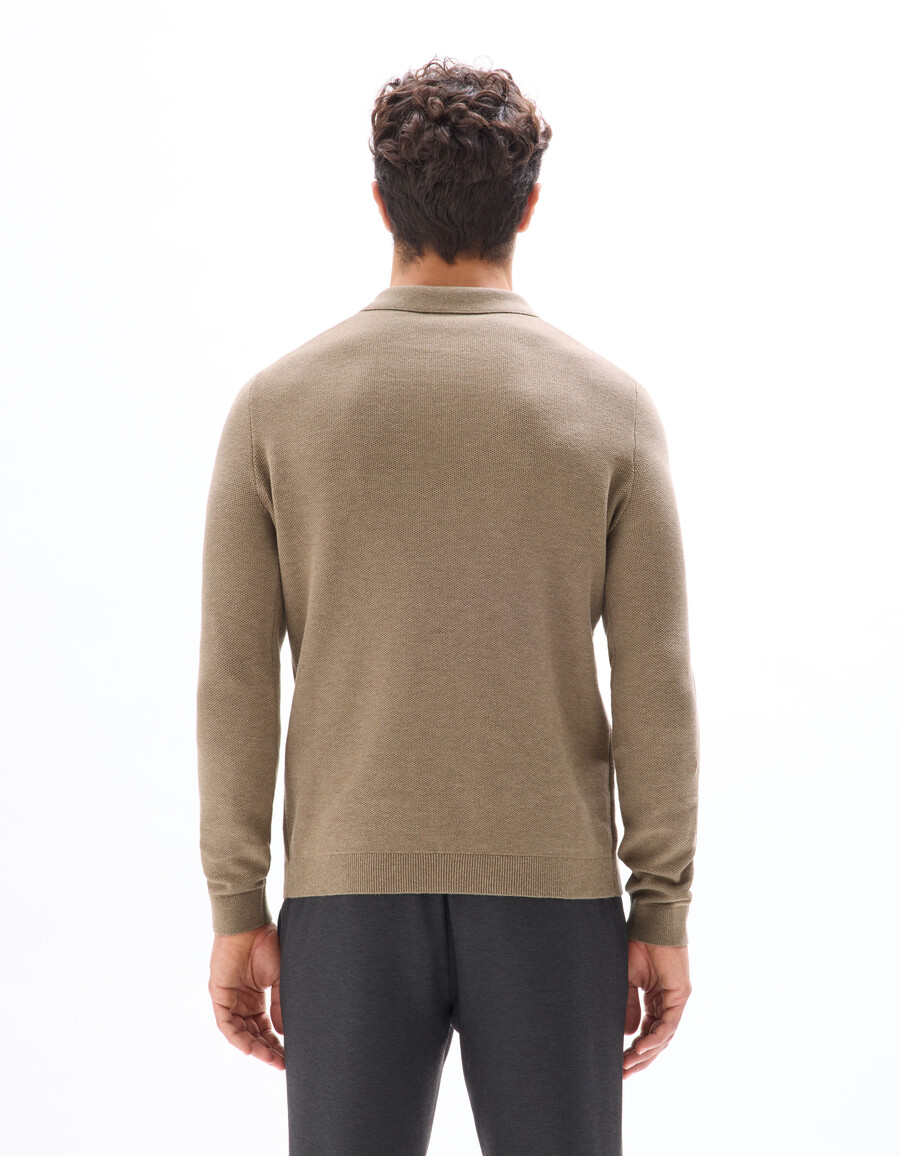 schmal geschnittener polopullover 100 baumwolle