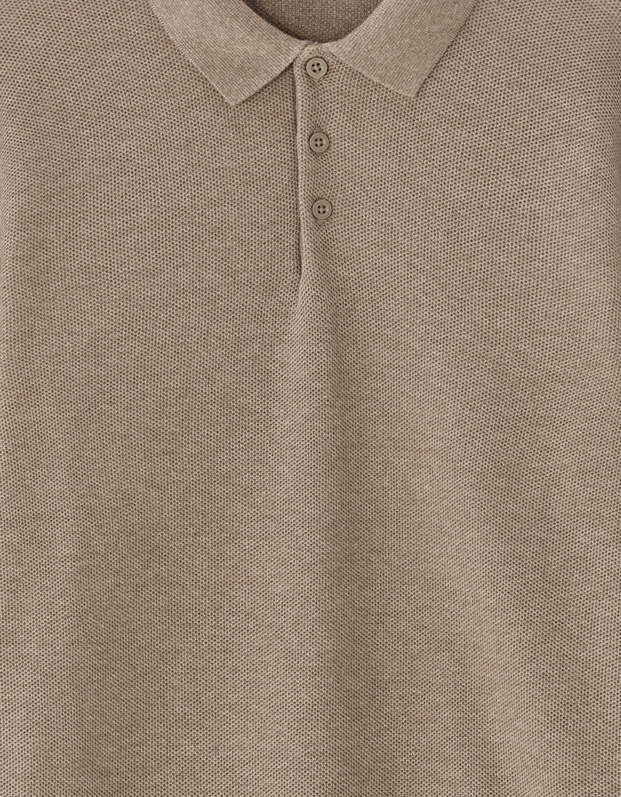 schmal geschnittener polopullover 100 baumwolle