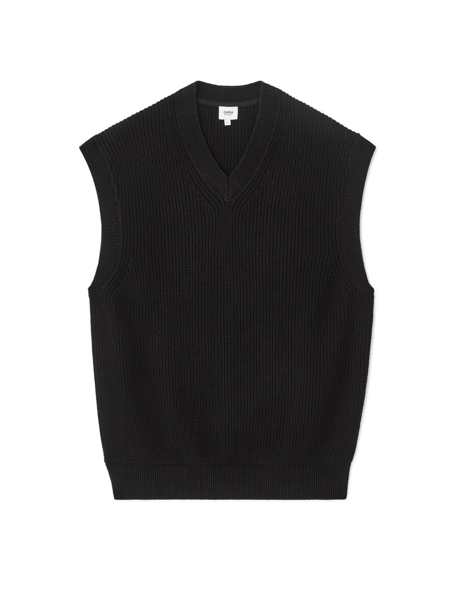 v-ausschnitt-pullover aus 100 baumwolle perlstrick