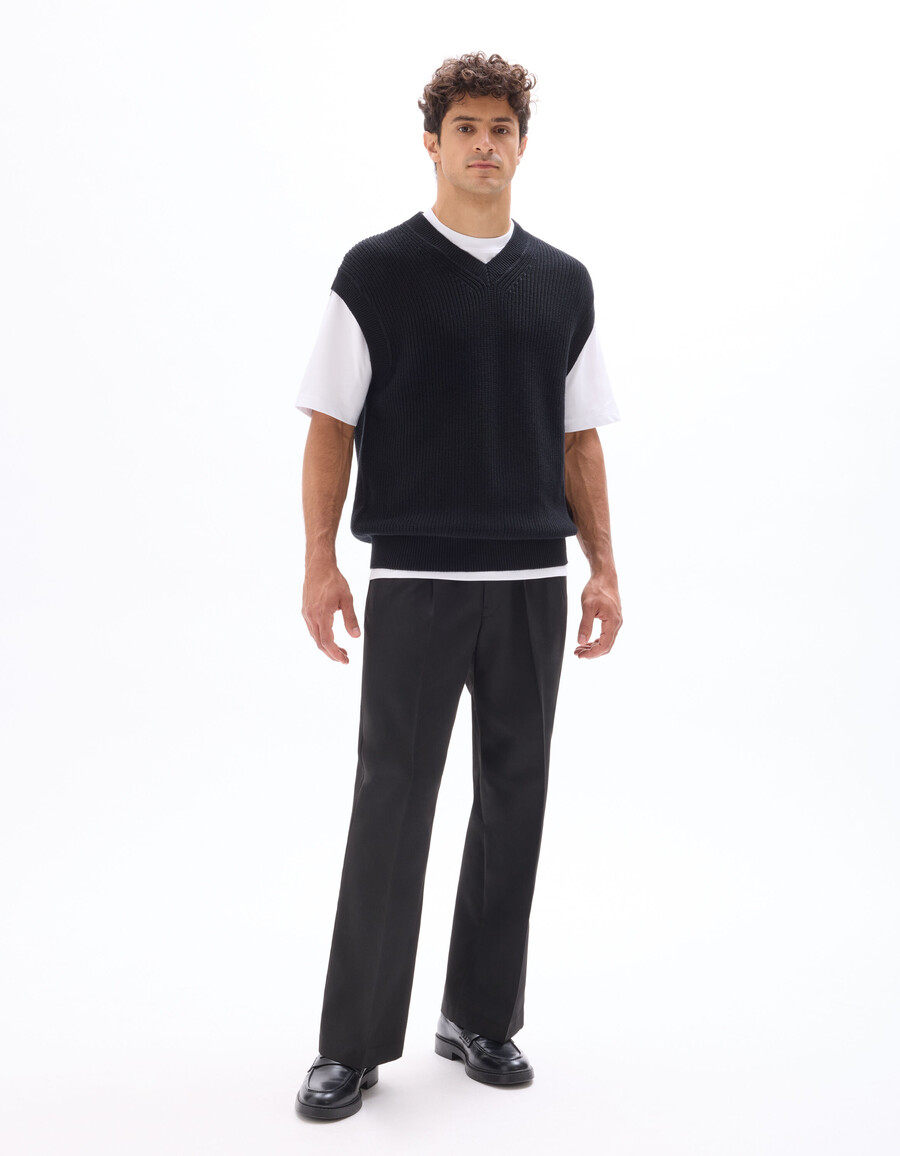 v-ausschnitt-pullover aus 100 baumwolle perlstrick