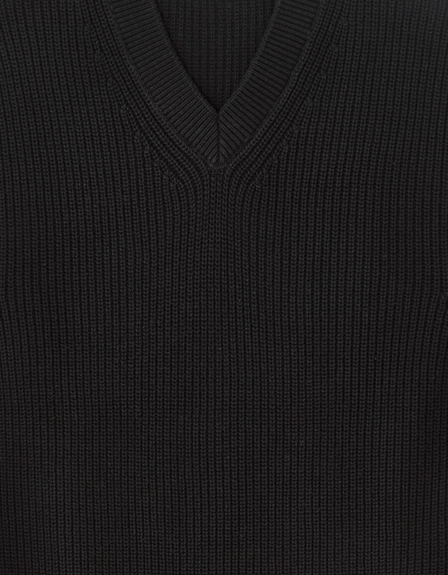v-ausschnitt-pullover aus 100 baumwolle perlstrick