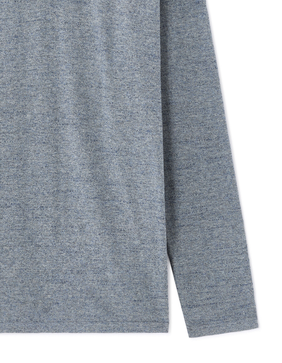 henley-pullover aus baumwollmischgewebe