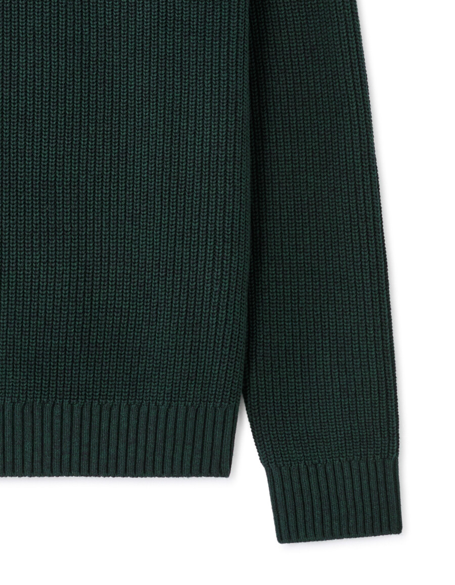 normal geschnittener pullover mit reißverschluss am kragen 100 baumwolle