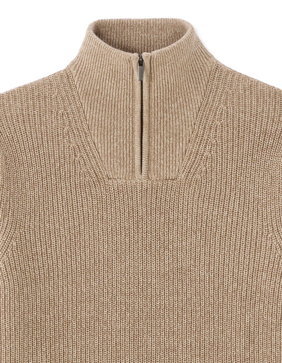 regulärer pullover mit reißverschlusskragen 100 baumwolle