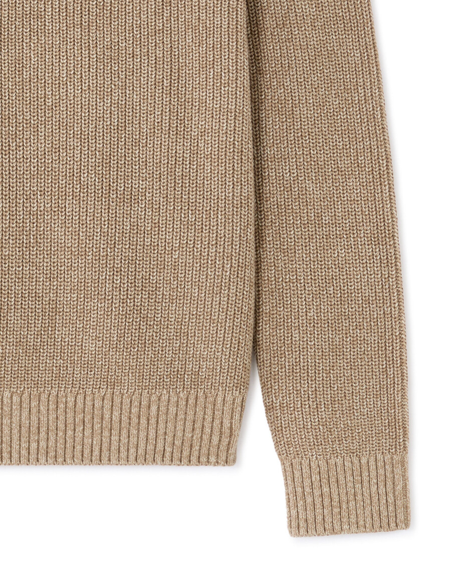 regulärer pullover mit reißverschlusskragen 100 baumwolle