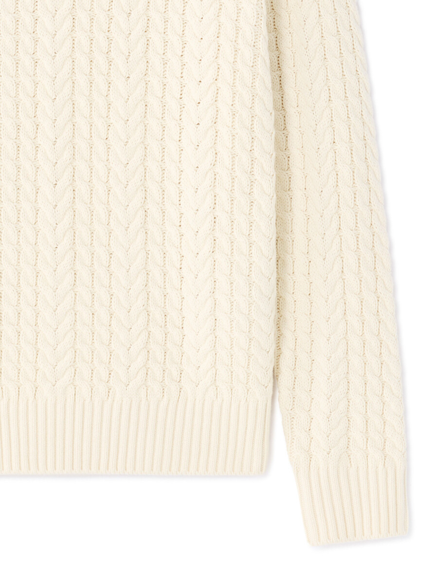 rundhals-strickpullover aus baumwollmischung