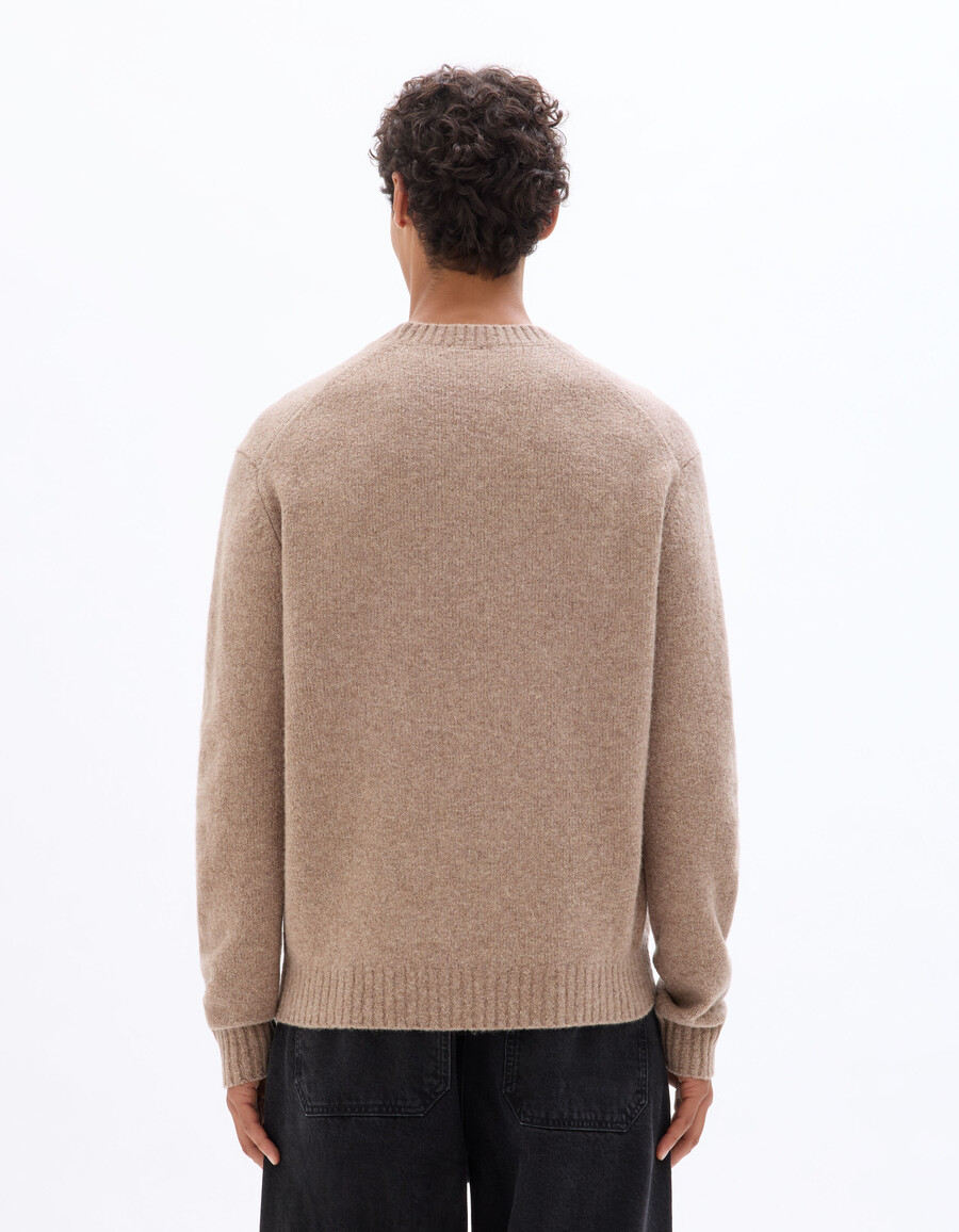 frottee-pullover aus wollmischung