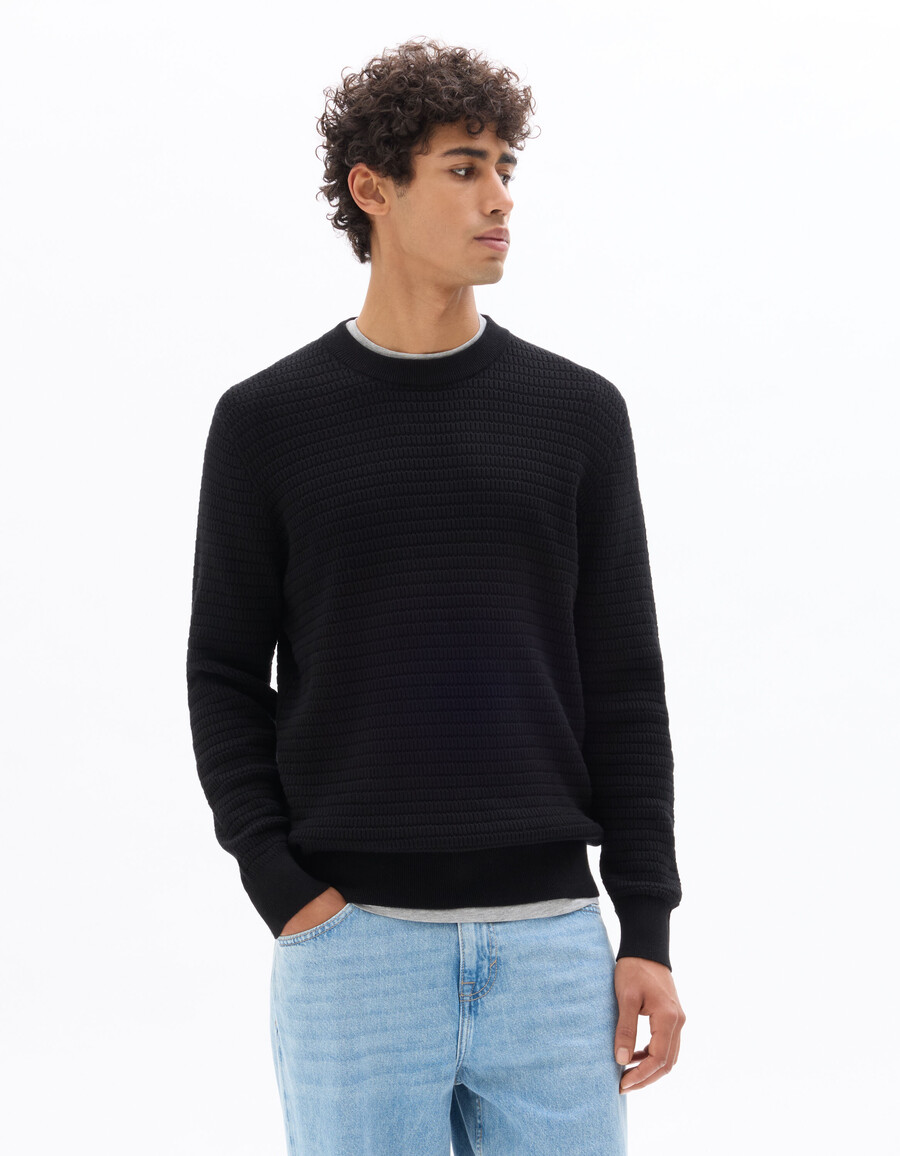 eleganter rundhalspullover 100 baumwolle