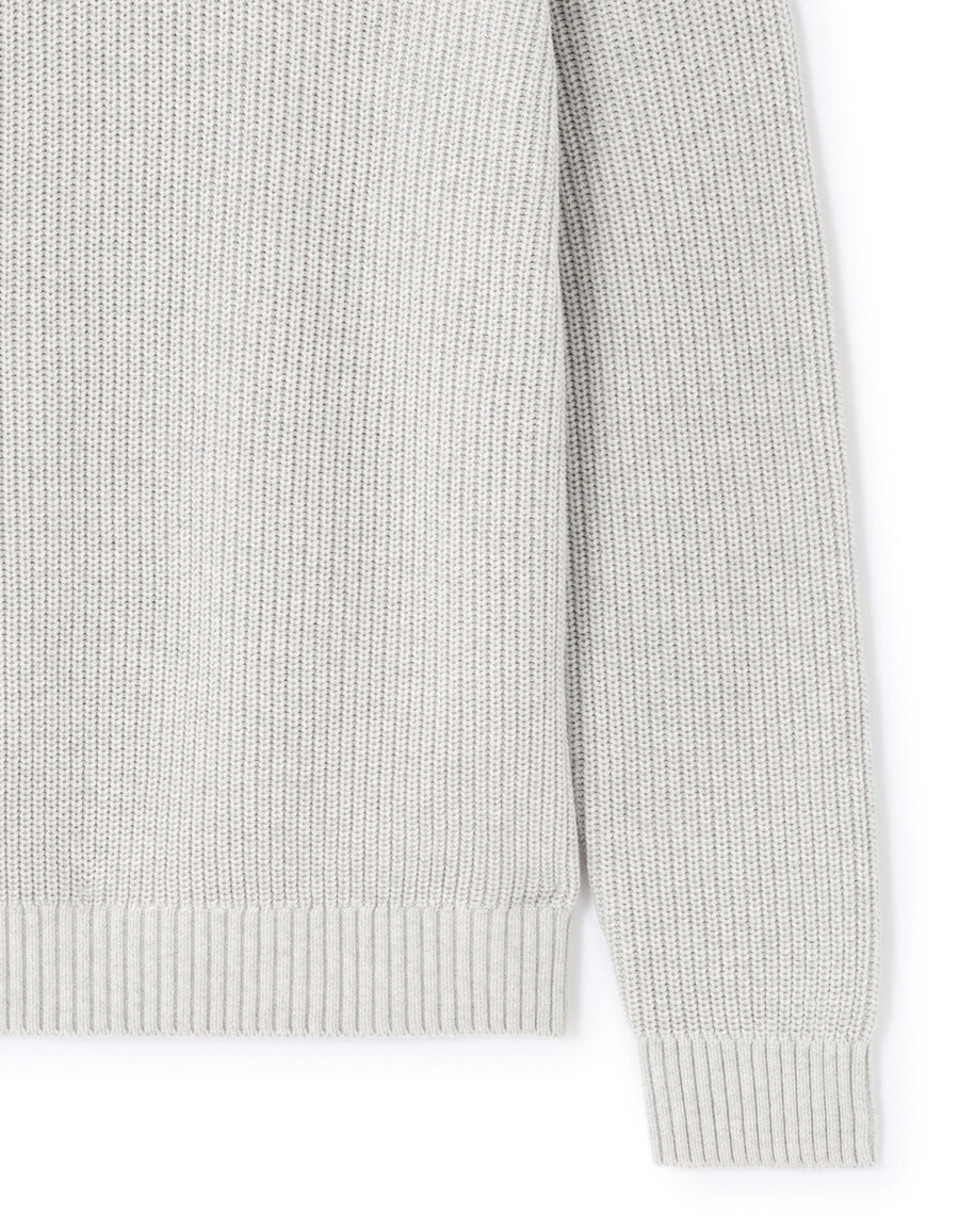 normal geschnittener pullover mit reißverschluss am kragen 100 baumwolle