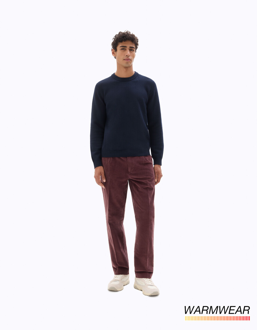 thermolite rundhals-sweater meliert