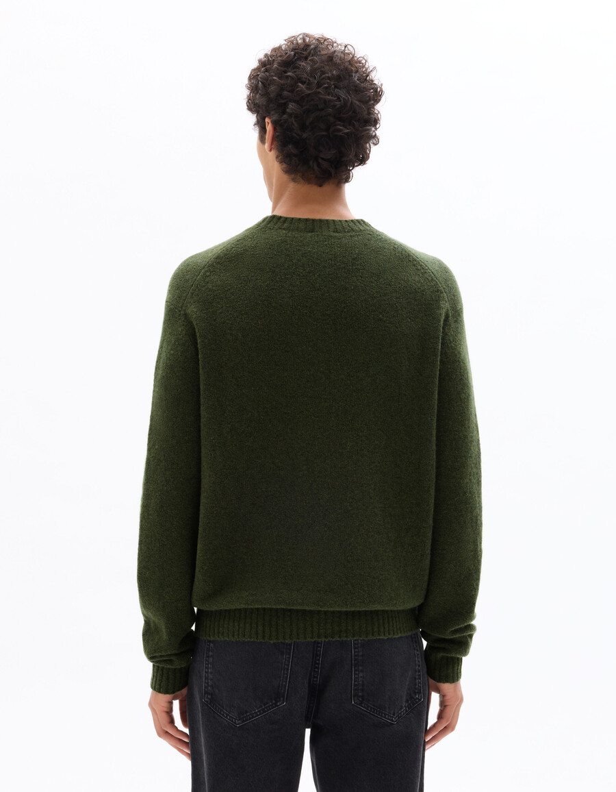 frottee-pullover aus wollmischung