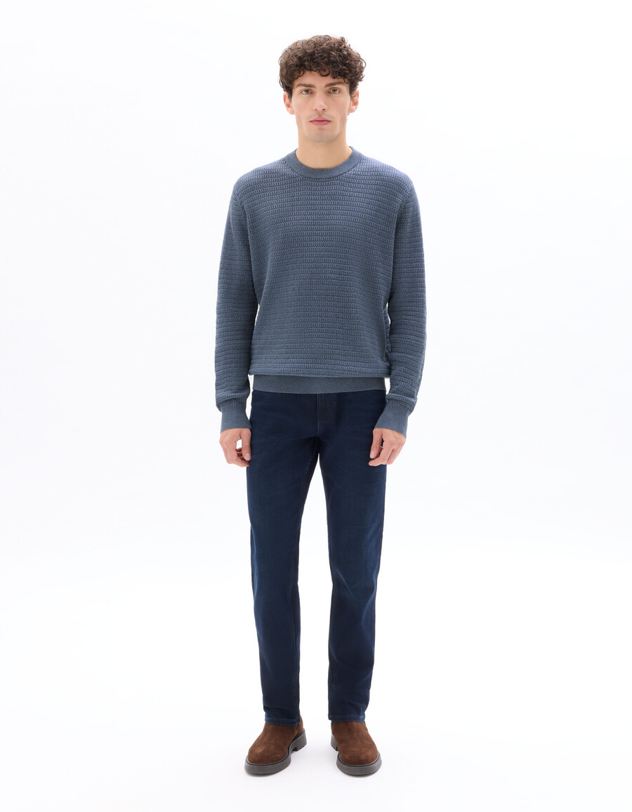 eleganter rundhalspullover 100 baumwolle