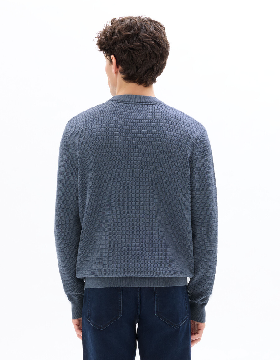eleganter rundhalspullover 100 baumwolle