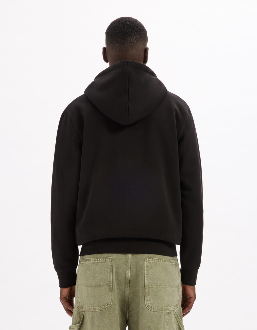 kapuzenpullover mit reißverschluss aus 100 baumwolle