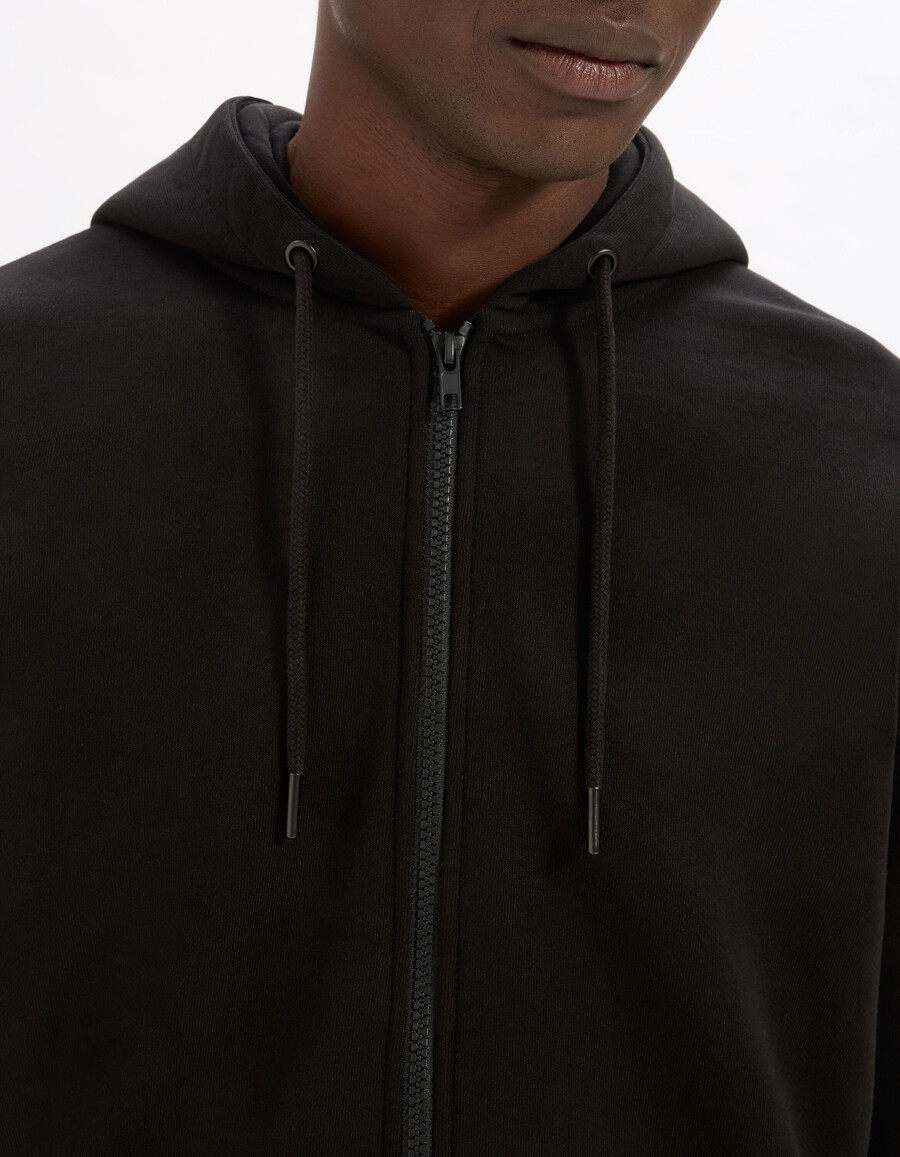 kapuzenpullover mit reißverschluss aus 100 baumwolle