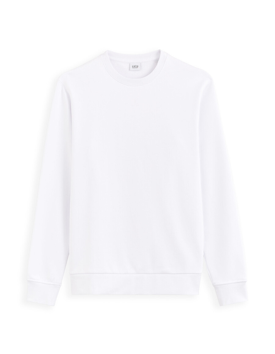 normales rundhals-sweatshirt aus 100 baumwolle
