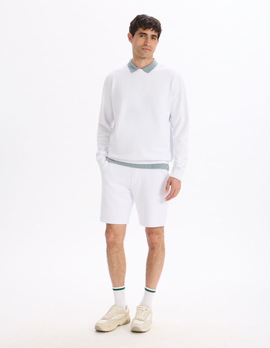 normales rundhals-sweatshirt aus 100 baumwolle