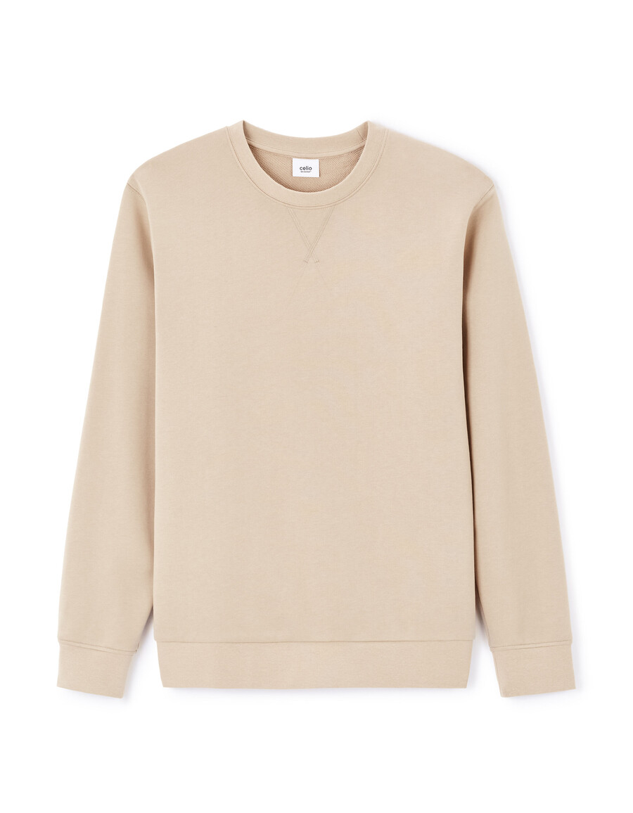 normales rundhals-sweatshirt aus 100 baumwolle