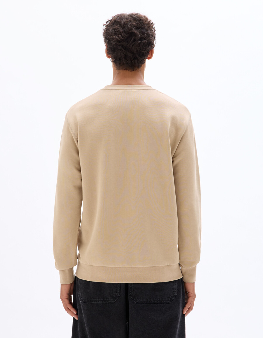 normales rundhals-sweatshirt aus 100 baumwolle
