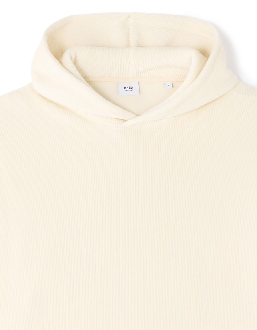 übergroßer samt-kapuzenpullover