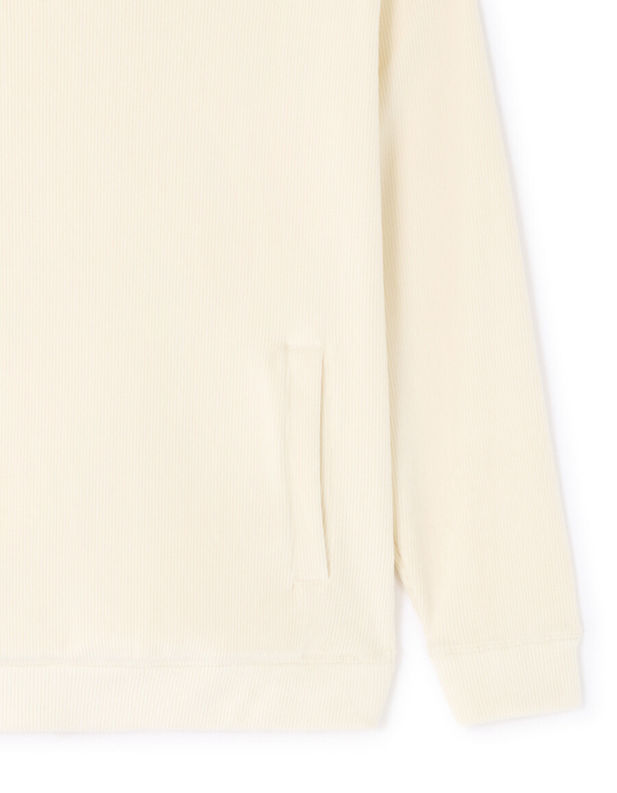 übergroßer samt-kapuzenpullover