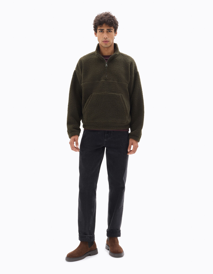 oversized fleece sweatshirt